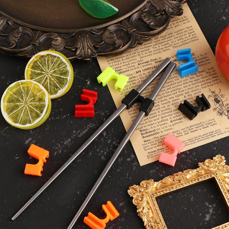 Beupy 30 Pieces Chopstick Helper Training Kit Chopsticks Connector Reusable Plastic Training Chopstick Helper for Many Age Beginner Trainer or Learner - Image 5